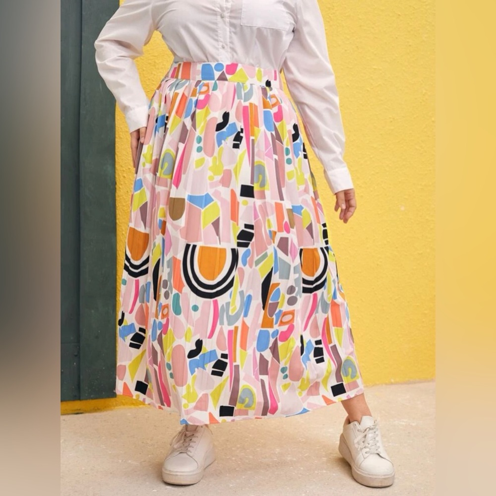 Pleated Midi Skirt